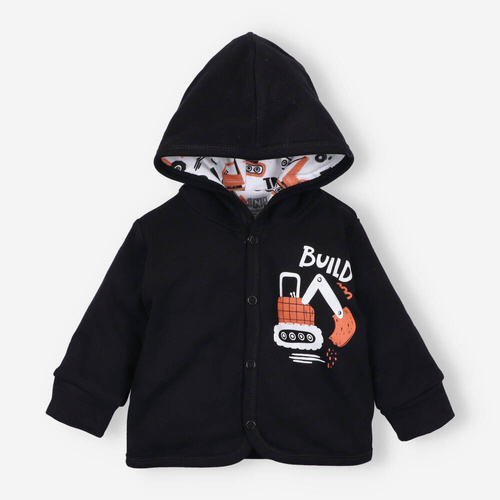 ABN-3240/CZA The builders Bluza dresowa z bawełny organicznej Nini czarny