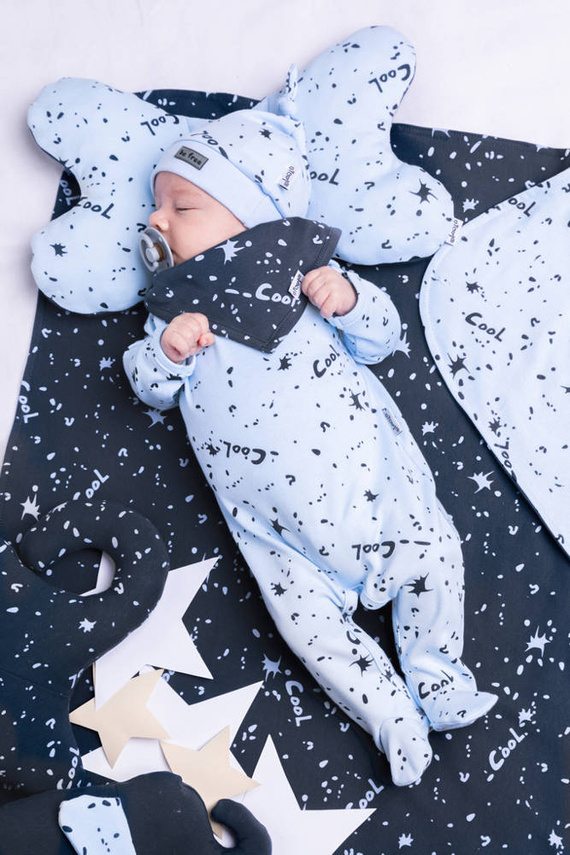 185054 Maks Czapeczka niemowlęca z węzełkiem Nicol - błękitny 