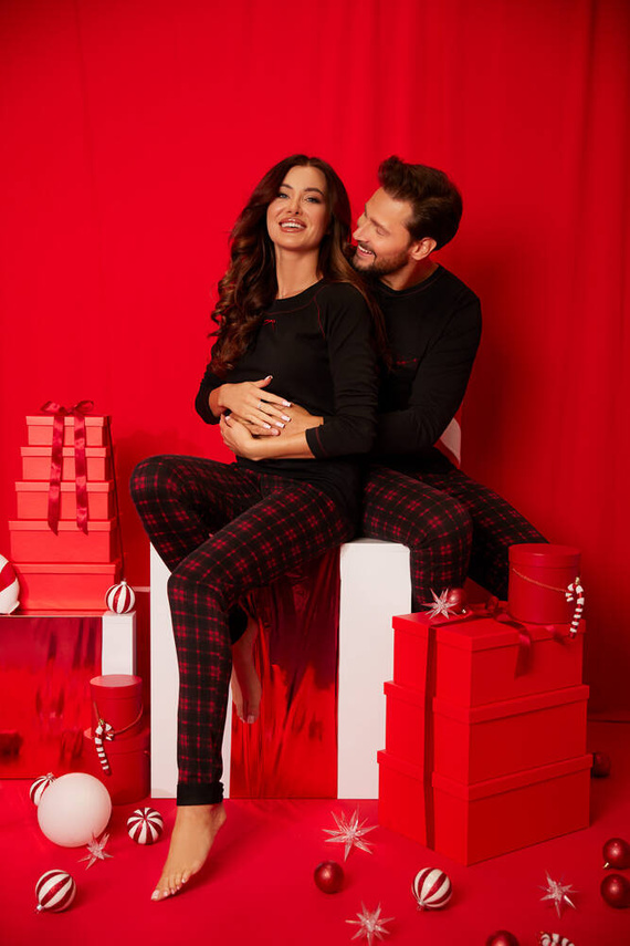 Zeman Piżama Męska Italian Fashion - czarny/druk