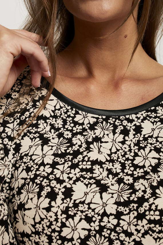 Gujana Damska koszula nocna długi rękaw Italian Fashion - druk