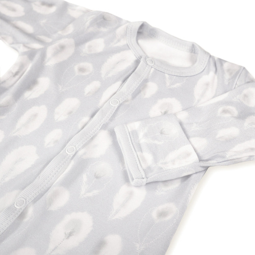 Bamboo Pajac ze stópkami Ewa Klucze - szary