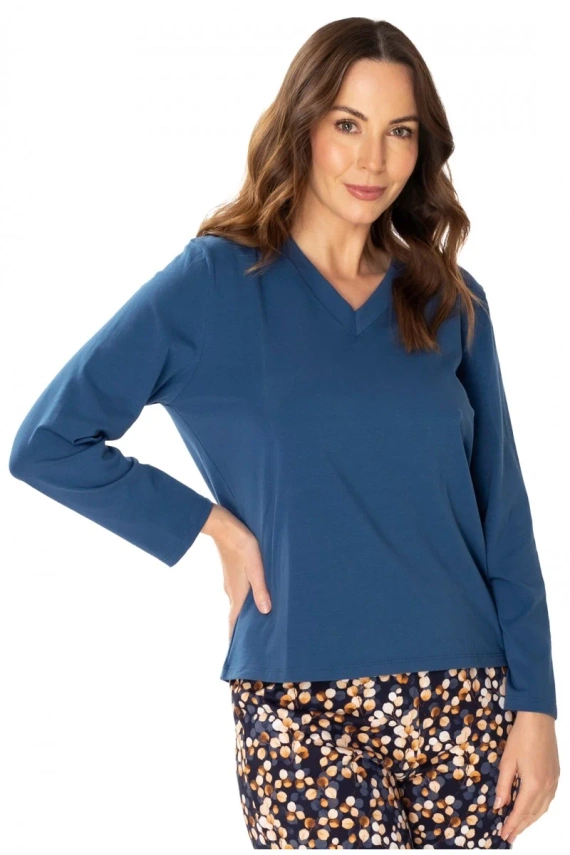 86673 Lucy Bluzka piżamowa Mewa jeans