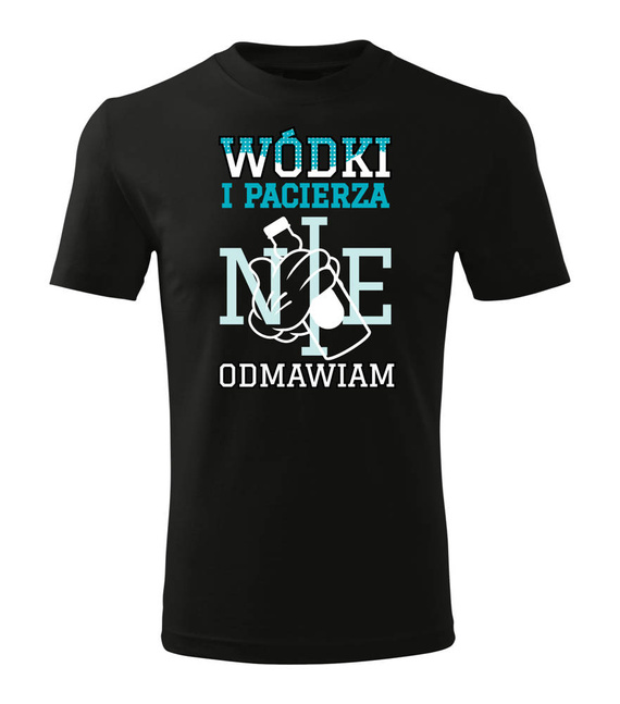 "Wódki i pacierza nie odmawiam" koszulka męska Moocha czarny