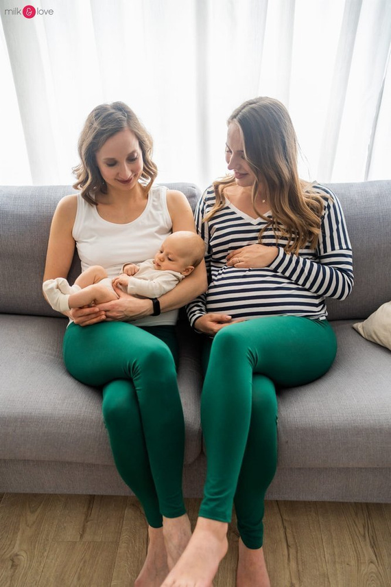 Two Ways bluzka ciążowa i do karmienia dwustronna Milk&Love granatowo-białe paski