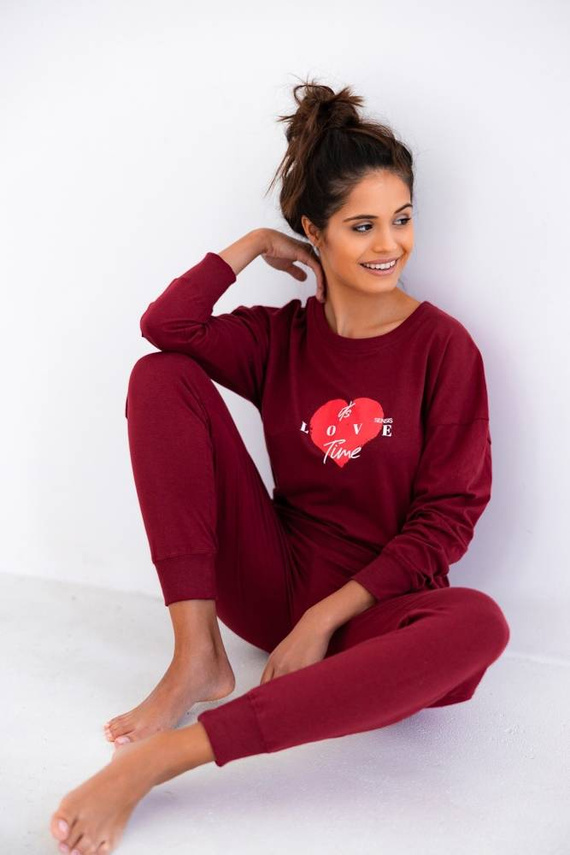 Sensis Mercy Piżama damska -bordowy