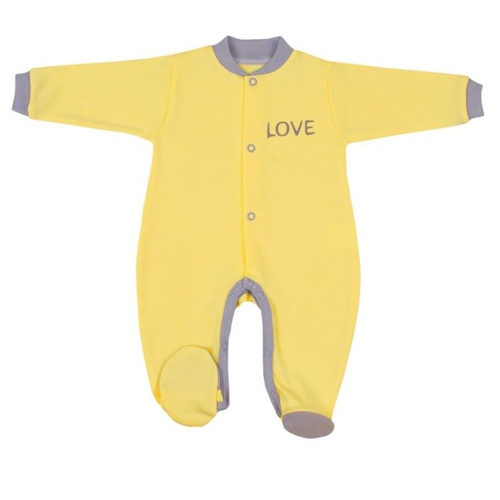 Pajac bawełniany "LOVE" Terjan - niebieski