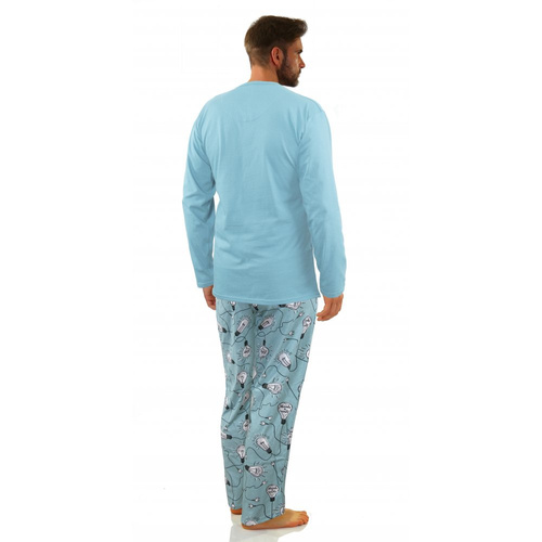 2431/06 Piżama Męska długi rękaw i spodnie Sesto Senso - żarówki
