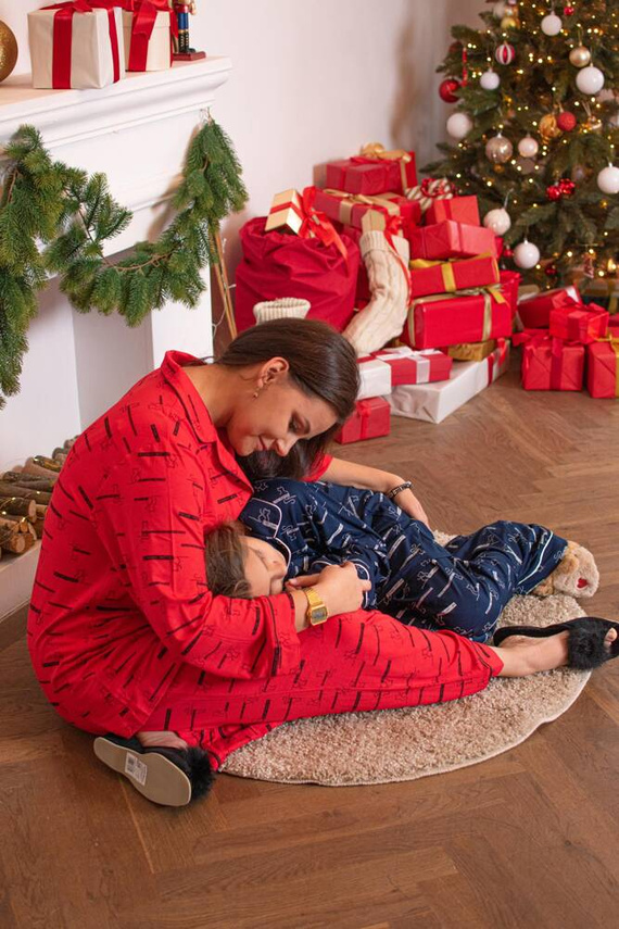 718 Madeleine Cat Love Piżama Damska Forex - czerwony