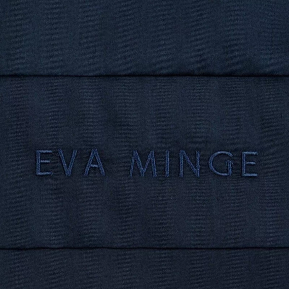 1F Elegant Pościel satynowa Eva Minge Eurofirany granatowy | Makosatyna 100% bawełna