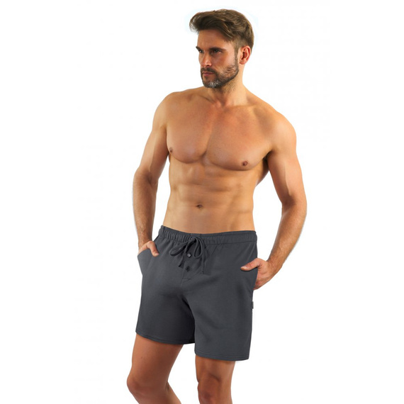 Milo 2 Krótkie spodnie piżamowe Sesto Senso gładkie grafitowy