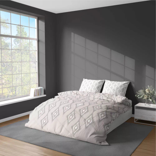 5031 A Pościel z mikrofibry geometria Detexpol pudrowy różowy