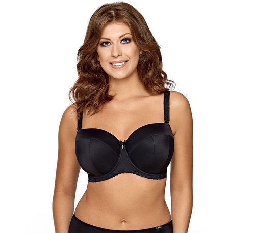 1787  Biustonosz bardotka Ava - czarny