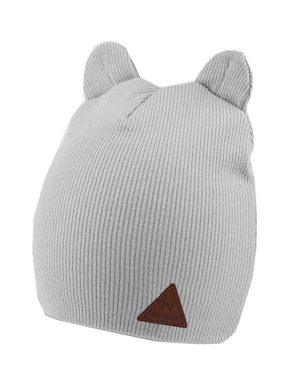 CP004 Boy Czapka prążkowana dla chłopca Noviti - 01 szary melanż
