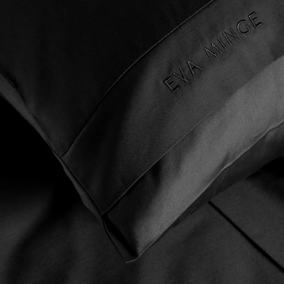 1B Elegant Pościel satynowa Eva Minge Eurofirany czarny | Makosatyna 100% bawełna