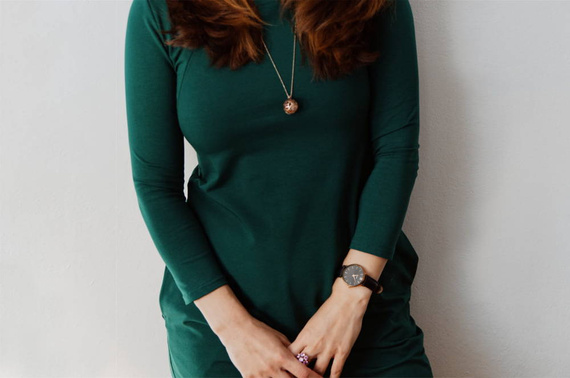 Milky Way sukienka ciążowa i do karmienia rękaw 7/8 Milk&Love butelkowa zieleń