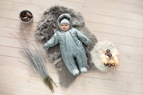Winter Kombinezon niemowlęcy zimowy Pinokio - miętowy