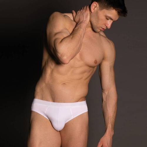 M-4001 SD-01 Slipy Męskie Lama biały