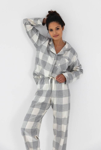 Sensis Evie Piżama damska - szary-śmietankowy