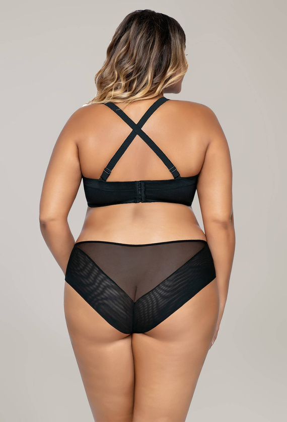 1787  Biustonosz bardotka Ava - czarny
