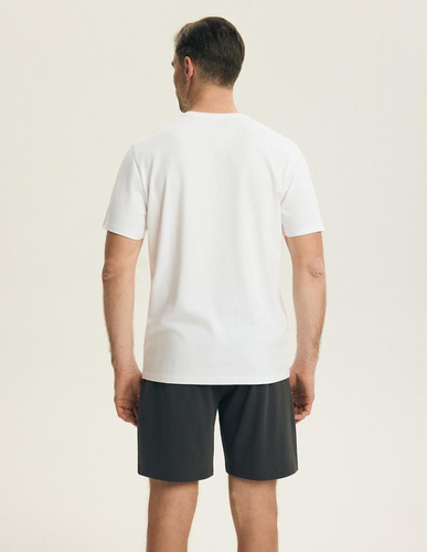 Piżama męska Henderson 44504 Bait bawełniana biała wygodna