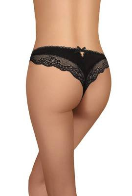 127 Stringi  Damskie Modo  -czarny