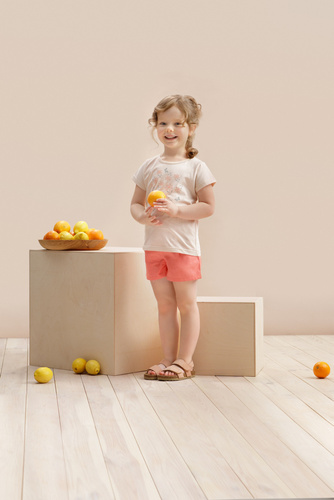 Summer Garden Bluzka z nadrukiem, krótki rękaw Pinokio - beżowy