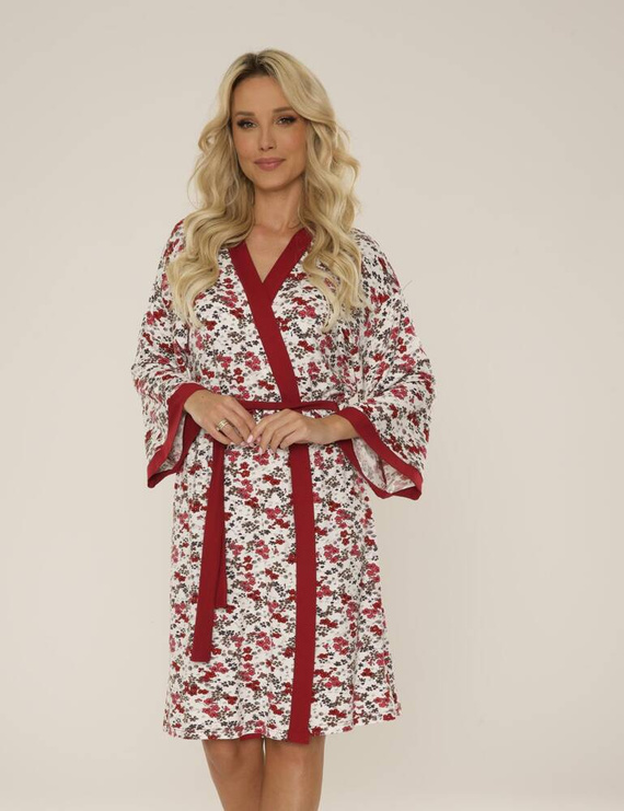 468 Mia Szlafrok damski Forex - bordowy