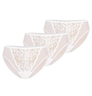 312-3 Wielopak Figi damskie Glamour  Teyli - biały