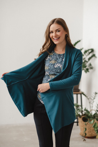 Mama Wrap Kardigan ciążowy Milk&Love morski