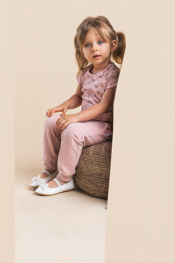 188095 Nela Body z krótkim rękawem Nicol - różowy