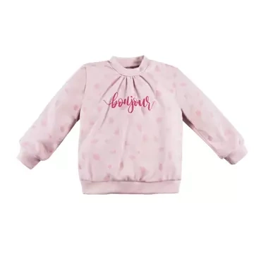 UNIQUE Bluzka z marszczeniem Ewa Klucze- róż druk