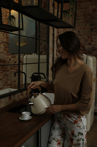 86666 Marcella Bluzka piżamowa Mewa beżowy 