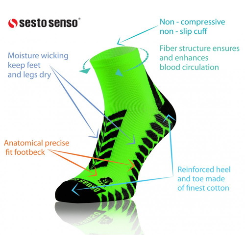 Sport Socks Skarpety sportowe Sesto Senso zielony