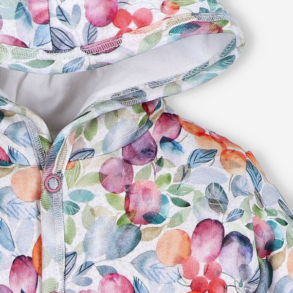 ABN-5245 Śliweczki Kurtka ocieplana z bawełny organicznej Nini druk