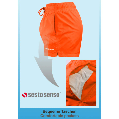 SZ2402 Szorty kąpielowe Sesto Senso pomarańczowy