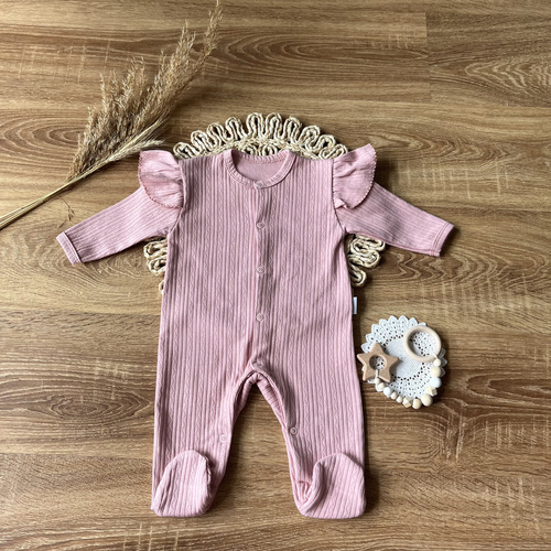 PAAG006 EkoBaby Pajacyk niemowlęcy Mamatti - różowy