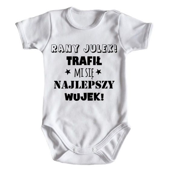 Body krótki rękaw "Najlepszy Wujek" Moocha biały