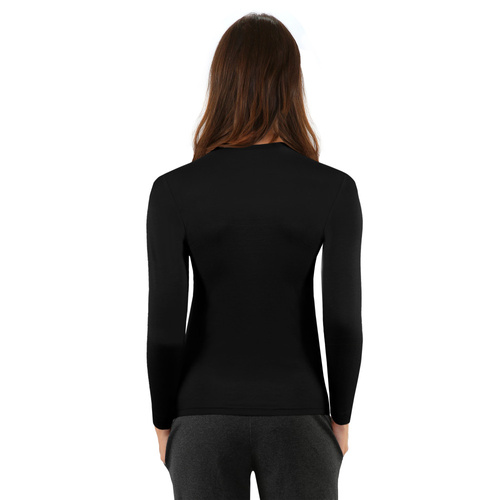 Clara Bluzka damska długi rękaw Sesto Senzo czarny 