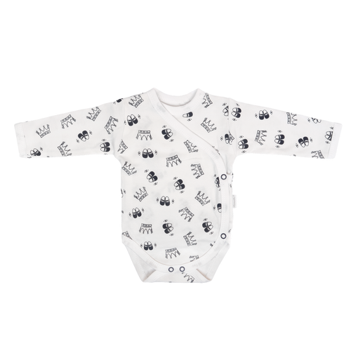 WP404 "Korona" Wyprawka niemowlęca Mamatti biało-czarne