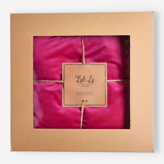 LUL-0044 Kocyk z wypełnieniem i poduszka Luli Lu - różowy 