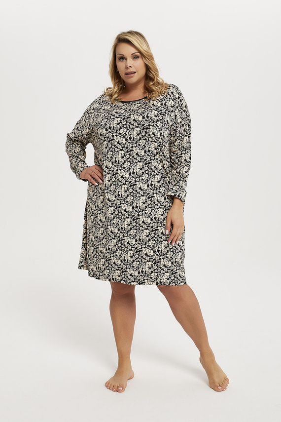 Gujana Damska koszula nocna długi rękaw Italian Fashion - druk