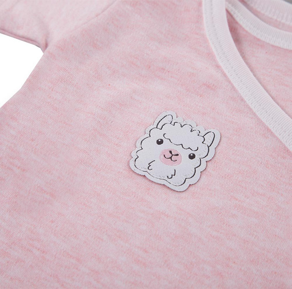 Body regulowane krótki rękaw "Baby Love" Ewa Klucze- róż