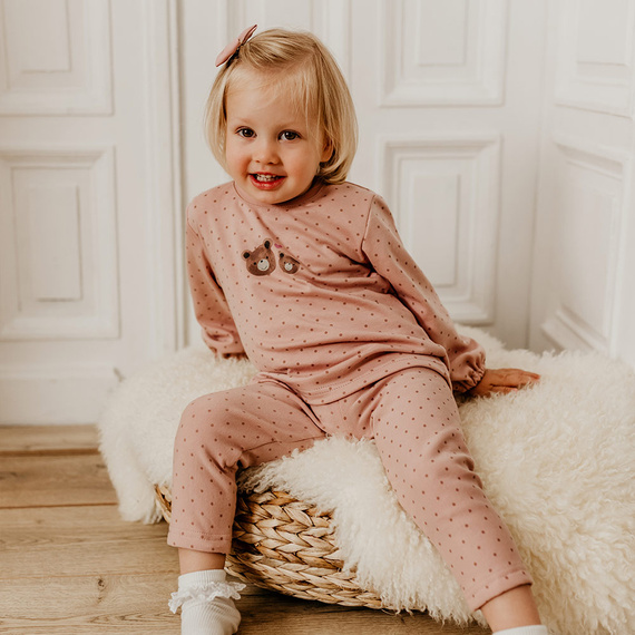 Hearts & Bears Legginsy niemowlęce Eevi - różowe