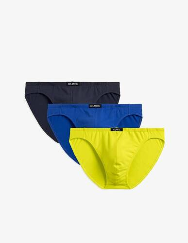 3MP-170 A'3 Slipy męskie Atlantic - limonka-niebieski-granatowy