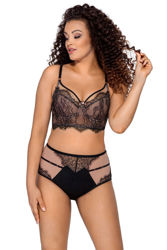 2008 Miękki Biustonosz Long Ava czarny