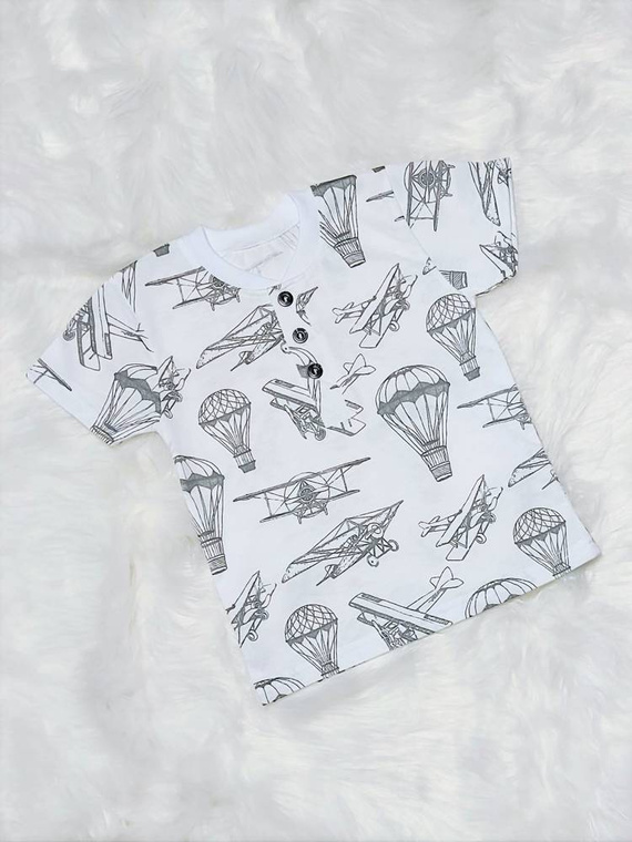 Aviator Koszulka dziecięca krótki rękaw Bambarillo biały