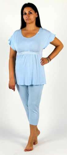 448 Julie Piżama Damska 3/4 - niebieski