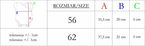 Nicol Hania 226092 Body Kopertowe 100% Bawełna Kwiatki Krótki Rękaw