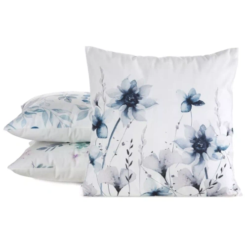 Poszewka 45x45 Mink 37 Eurofirany welur kwiaty dekoracyjna