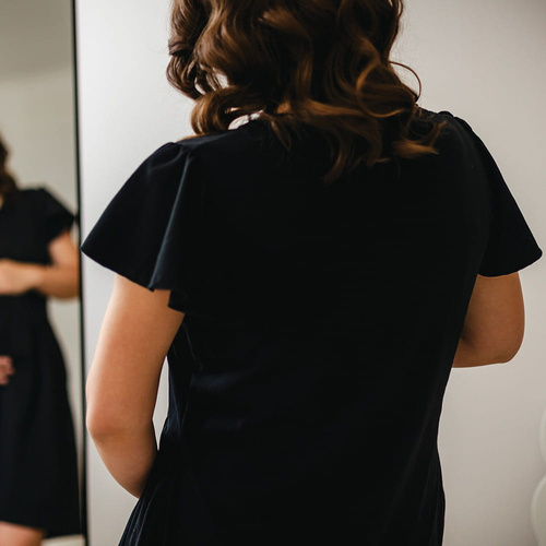 Linda Koszula ciążowa rozpinana Eevi czarna – do karmienia, elastyczna, oddychająca, polska jakość